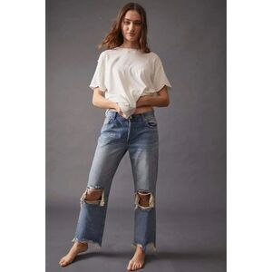 Free People We The Free Jeans Maggie Mid Rise Straight Leg Jeans